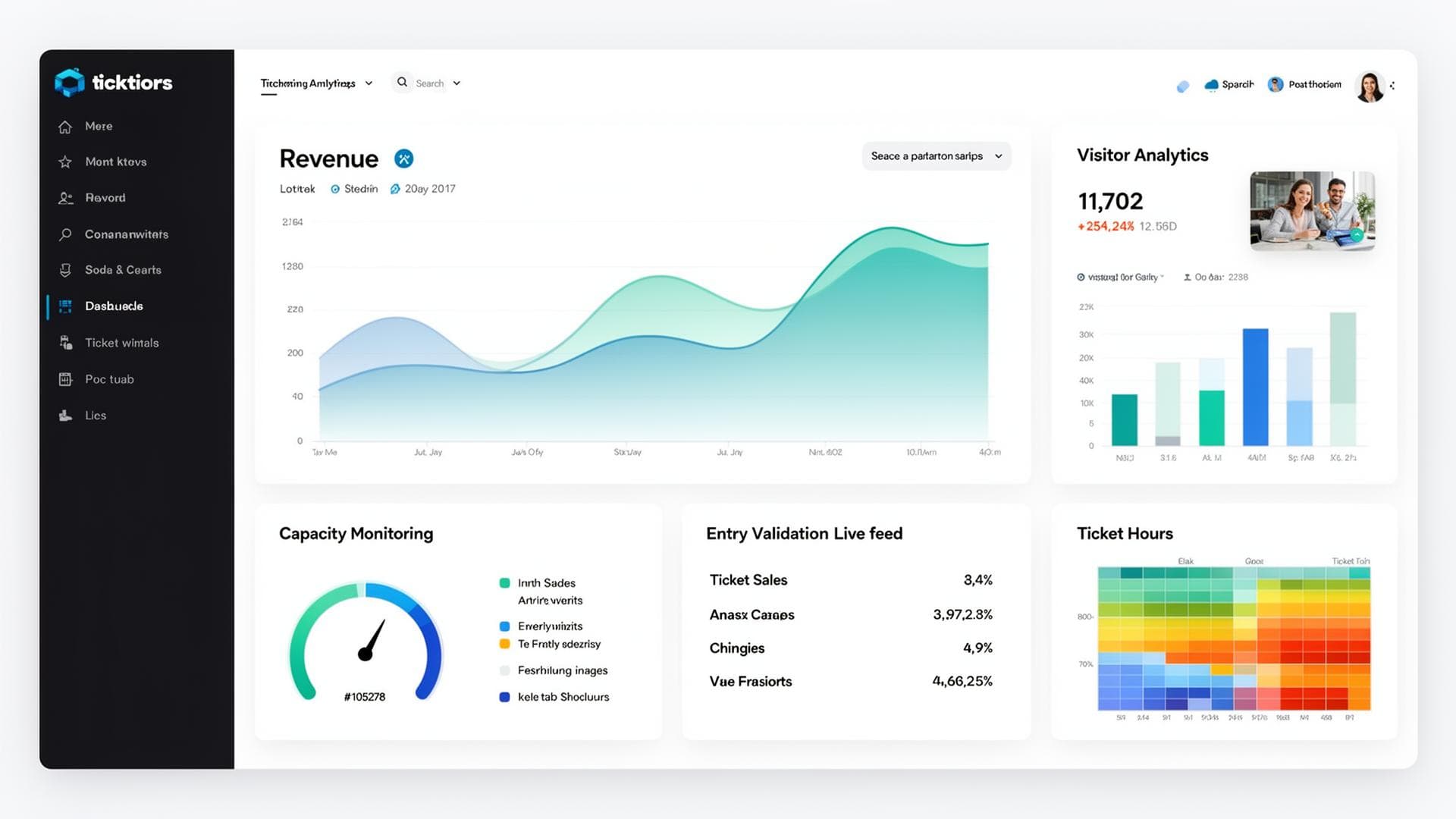 Sample ticketing analytics and operations dashboard